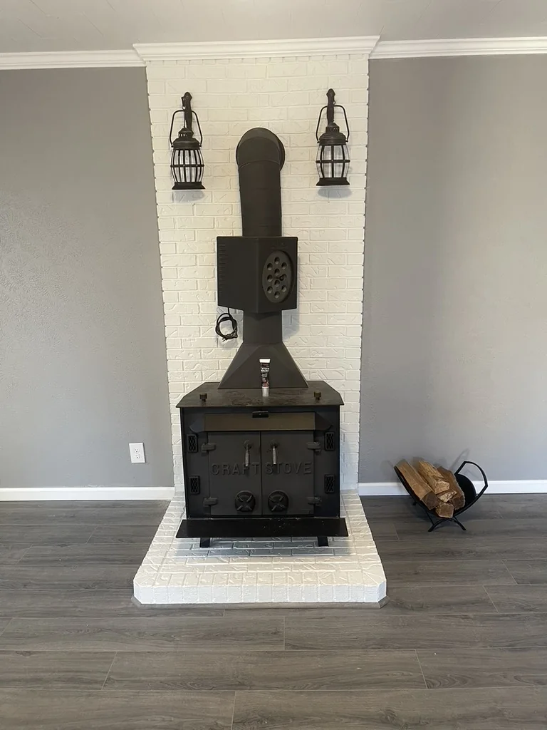Finished fireplace room in Greenville home