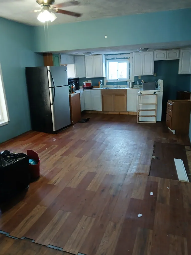 Yellow house kitchen before renovation